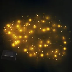 Solcelle lyskæde Ece, transparent, 13,5 meter