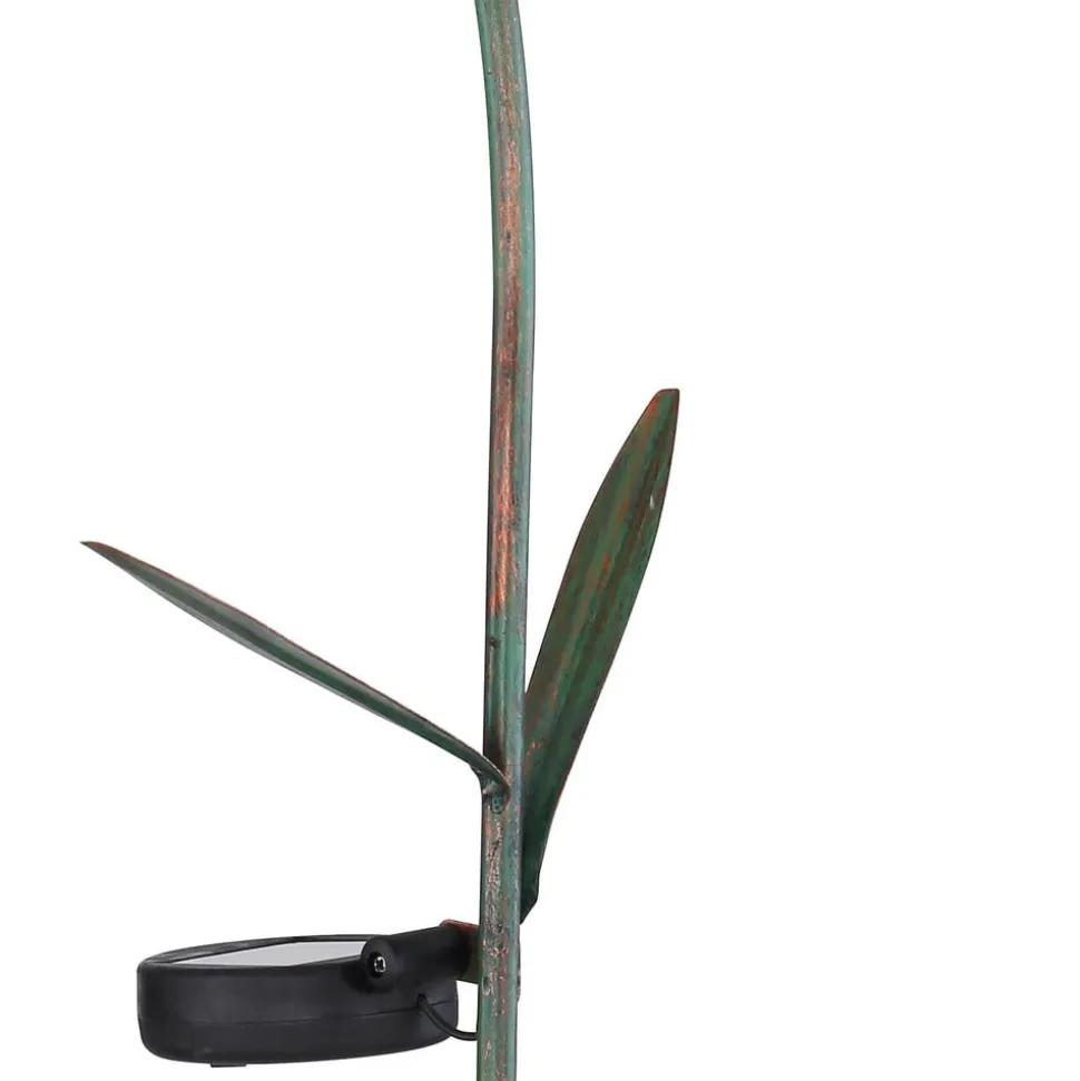 Solcelle-dekolampe 33653 jordspyd, enkelt blomst