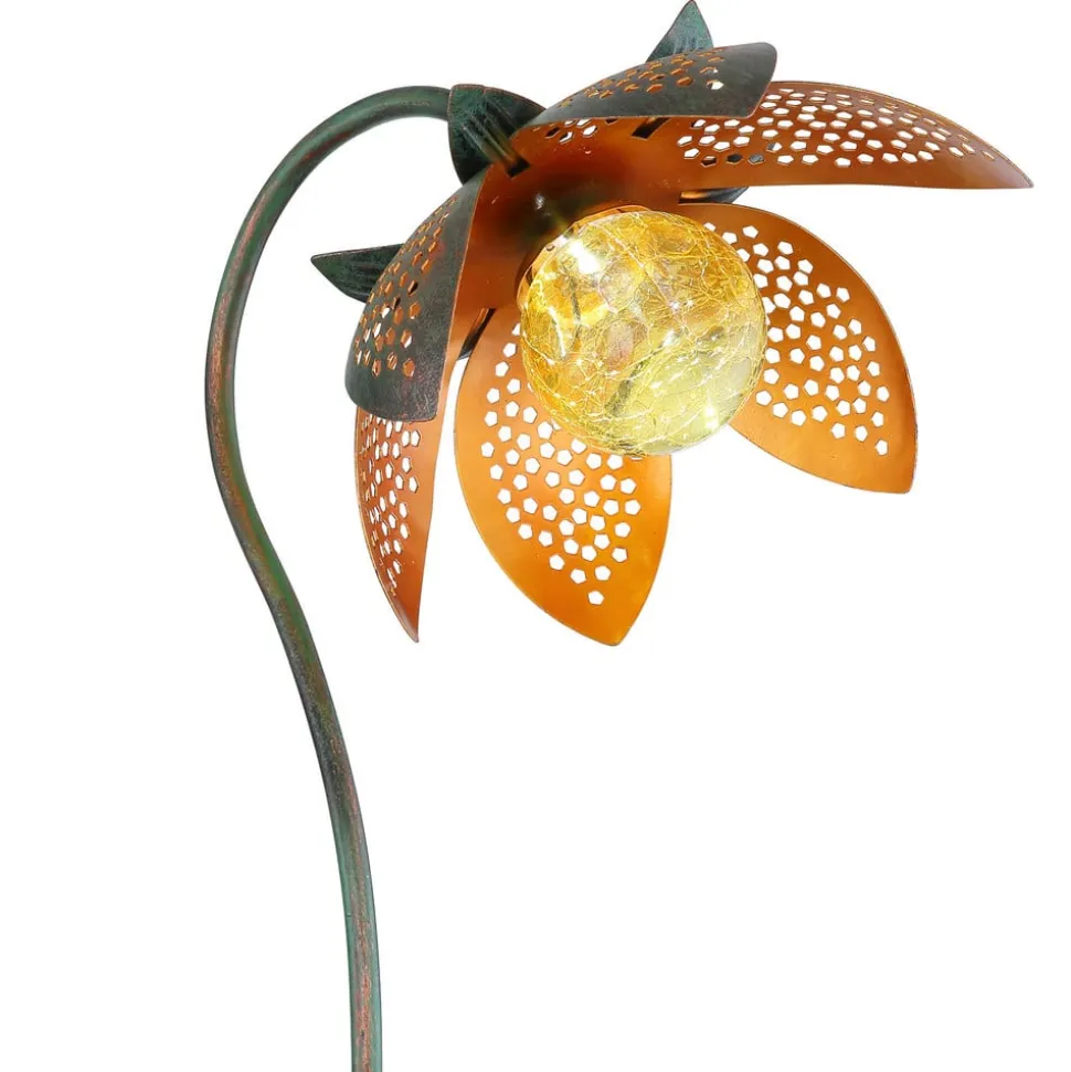 Solcelle-dekolampe 33653 jordspyd, enkelt blomst