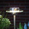 Solcellelampe i ædelstål Ufo med LED, IP44