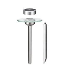 Solcellelampe i ædelstål Ufo med LED, IP44