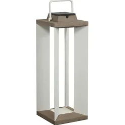 Solcellelanterne Teckalu, Duratek/hvid, 65,5 cm