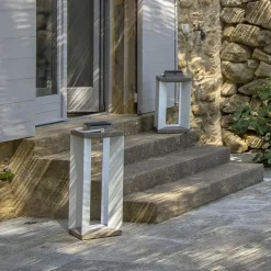 Solcellelanterne Teckalu, Duratek/hvid, 65,5 cm