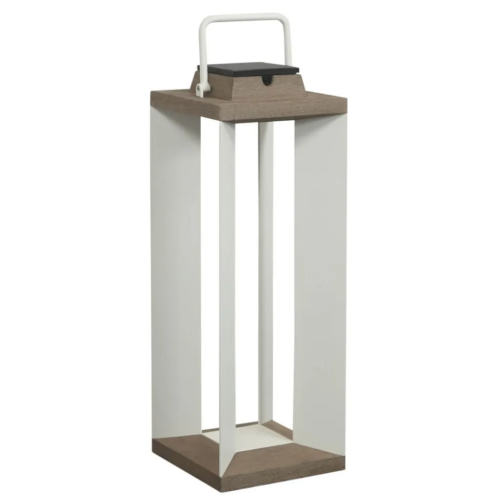 Solcellelanterne Teckalu, Duratek/hvid, 65,5 cm