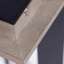 Solcellelanterne Teckalu, aluminium sort, 65,5 cm