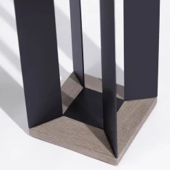 Solcellelanterne Teckalu, aluminium sort, 65,5 cm