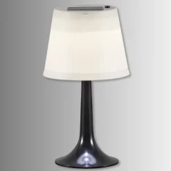 Soldreven LED bordlampe Assisi Sitra, i sort