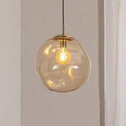 Sol-glaspendel, Ø 35 cm, sort/ravgylden