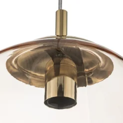 Sol-glaspendel, Ø 35 cm, sort/ravgylden