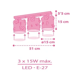 Sommerfugle-loftslampe til børneværelset