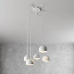 Sool-pendel, hvid, fem lys