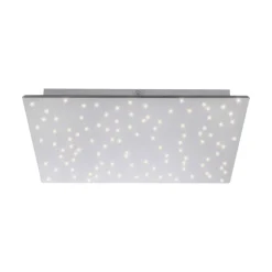 Sparkle LED-loftlampe CCT dim stål 45x45cm