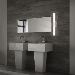 Spejllampe til badeværelse Klak Brilo, krom, 47 cm