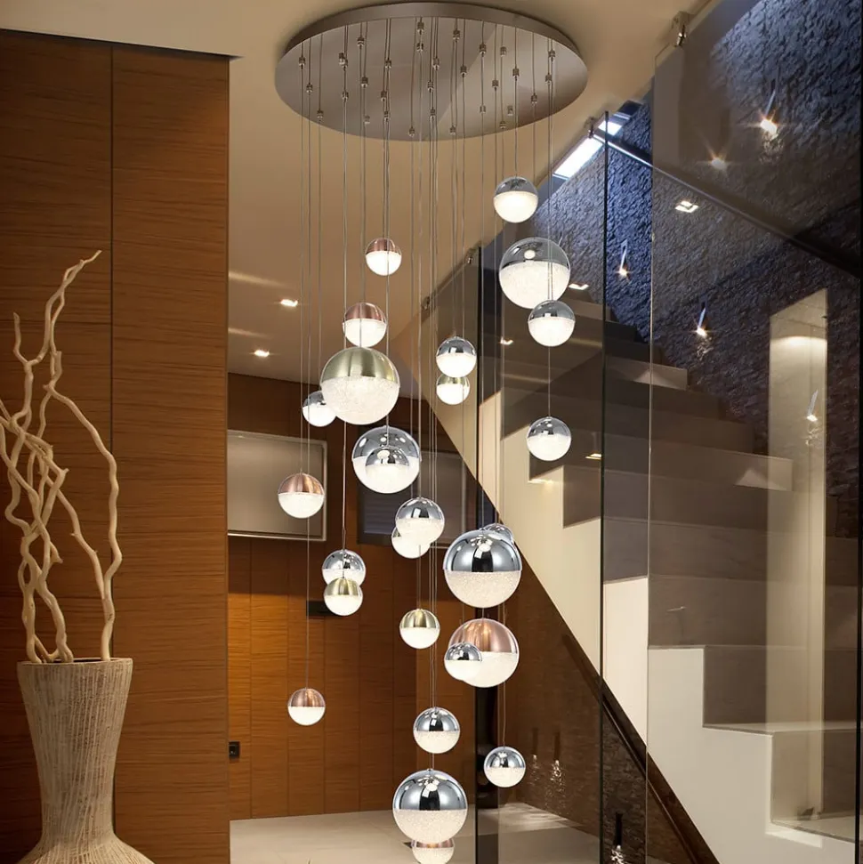 Sphere LED-pendellampe, flerfarvet, 27 lk., app