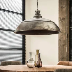 Spitse Pet pendellampe, antik sølv