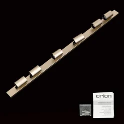 Spotlight Sean, 6 lyskilder, guldfarvet, metal, drejeligt monteret