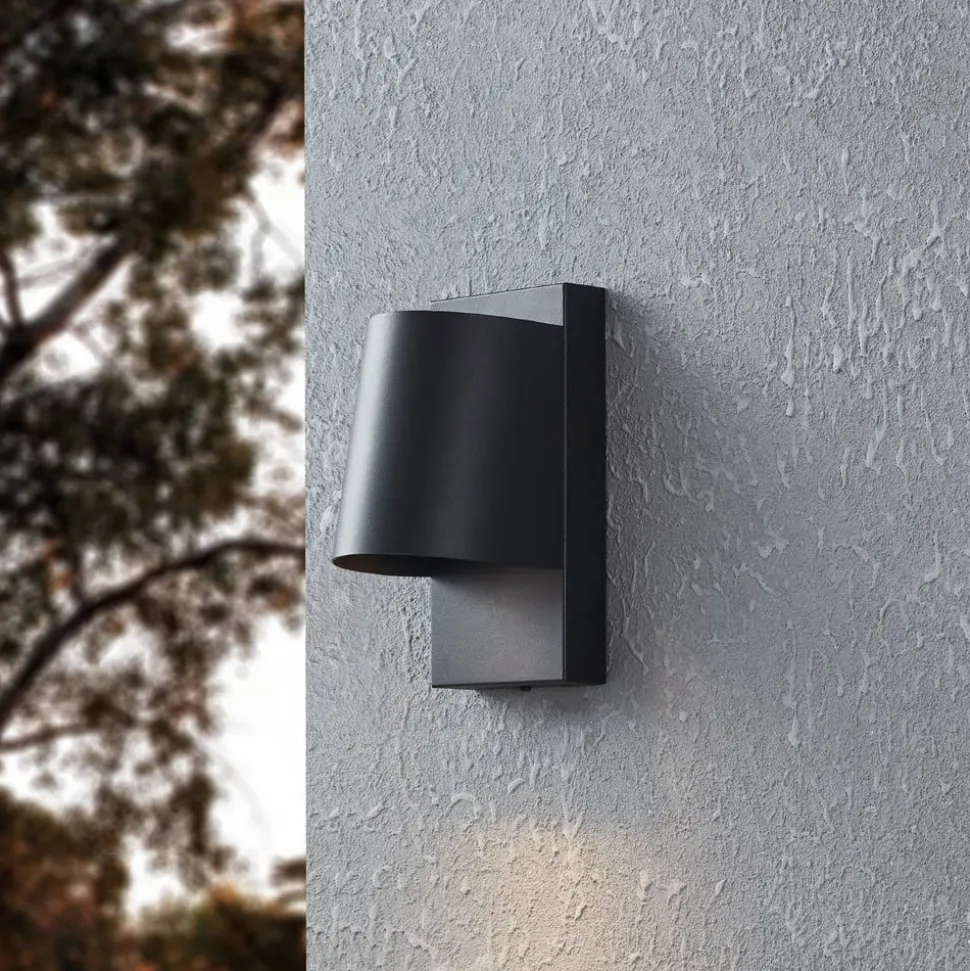 Stagnone udendørs LED-væglampe i sort