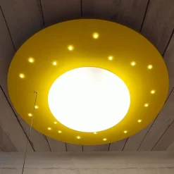 Starlight loftlampe med stjernehimmel, gul