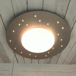 Starlight loftlampe med stjernehimmel, sølv
