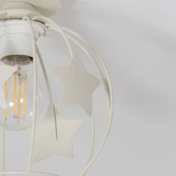 Stars loftlampe, sandfarvet, metal, Ø 21 cm