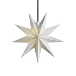 STERNTALER LED-stjerne, hvid, Ø 11 cm, 9 takker, IP44 batteri