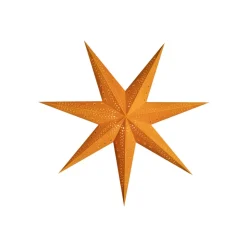 Sterntaler papirstjerne i fløjl, Ø 75 cm orange