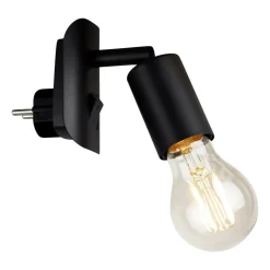 Stikkontaktlampe Batita Retro, IP20, sort