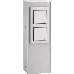 Stål stikkontakt 021, 4-foldig