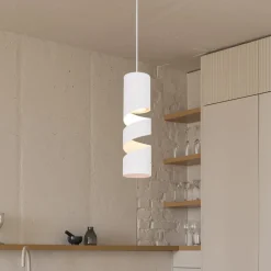 Stream hængelampe, hvid, Ø 8 cm, metal, GU10