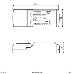 Strømforsyning 12 V/DC 2,5-25 W, IP20 230-240 V/AC