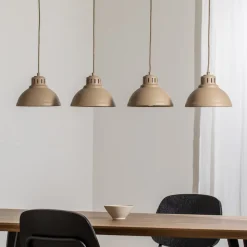 Sven hængelampe, 4 lyskilder, beige, stål