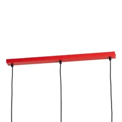 Sven hængelampe, 3 lyskilder, rød, stål, E27