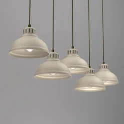 Sven hængelampe, 5 lyskilder, beige, stål