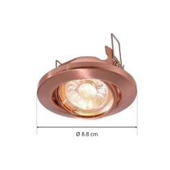 Svingbar lavsp.-mont.ring 68er, børstet kobber