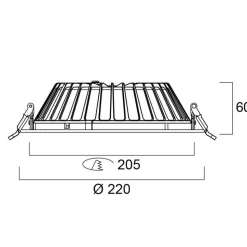 Sylvania LED-downlight Insaver Slim, Ø 20,5 cm, 840