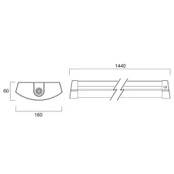 Sylvania LED-loftlampe Deltawing, 144 cm, IP44, 840