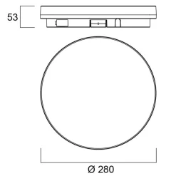 Sylvania Start Surface Slim loftlampe, Ø28cm, sensor, IP54