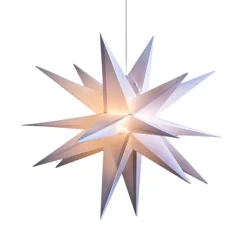 18-tak XL- plast stjerne til ude brug - hvid