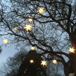 18-tak XL- plast stjerne til ude brug - hvid