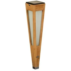 Tecka LED-solcellelampe med sensor, 52 cm, teak