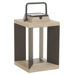 Teckalu solcellelanterne, aluminium sort, 36,5 cm