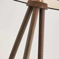 Tekstilgulvlampe Majken - mørkegrå/sort