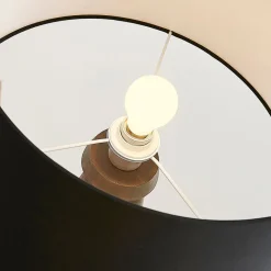 Tekstilgulvlampe Majken - mørkegrå/sort