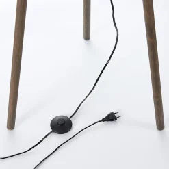 Tekstilgulvlampe Majken - mørkegrå/sort