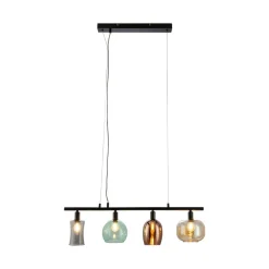 Telesto pendellampe med glasskærme, 4 lyskilder