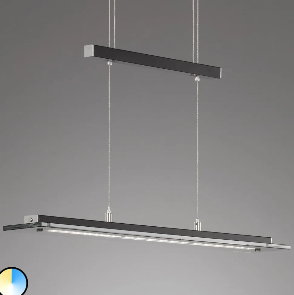 Tenso TW LED-hængelampe med dæmper, sort, 88cm