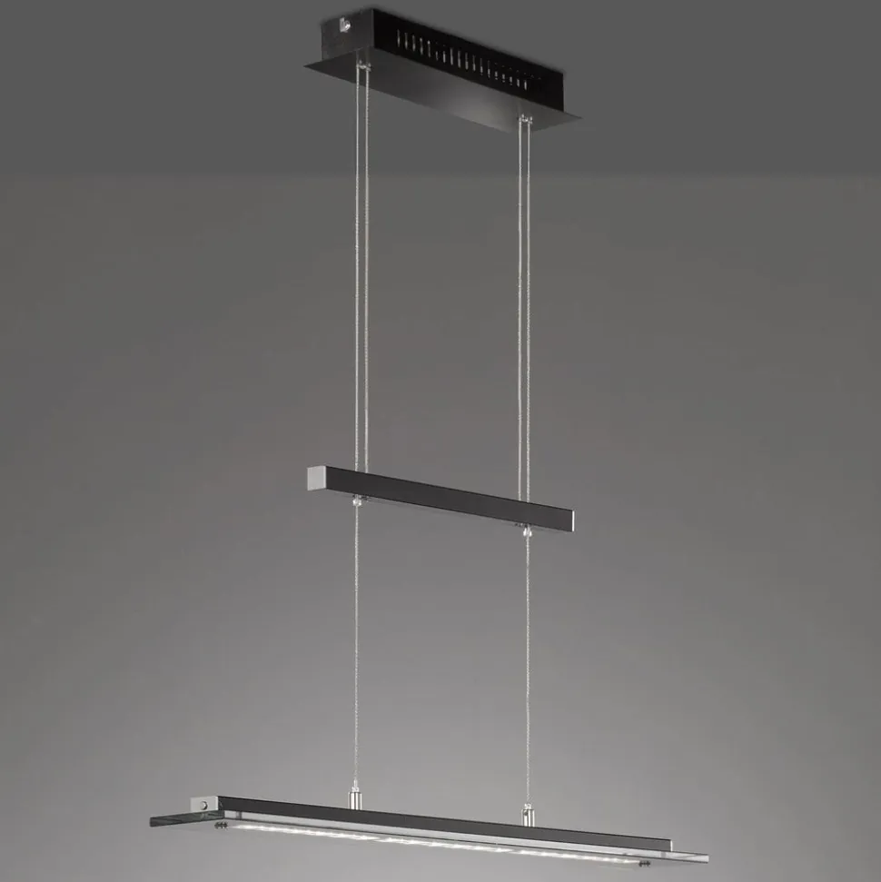 Tenso TW LED-hængelampe med dæmper, sort, 88cm