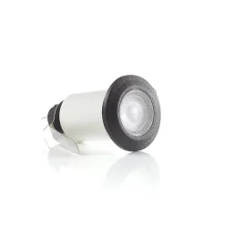 Teresa indbygningslampe rund, sort/frostet 3.000 K