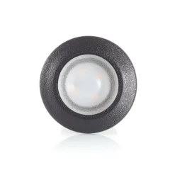 Teresa indbygningslampe rund, sort/frostet 3.000 K