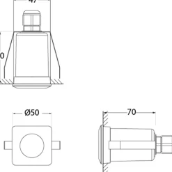 Teresa indbygningslampe sort/frostet 3.000 K